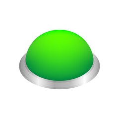button circle shape green for buttons games play isolated on white, green modern buttons simple and convex, sphere button green flat style icon sign for applications, buttons round for website or app