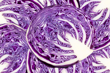 Obraz premium Background Of Are Plane Of Purple Cabbage Raw Texture
