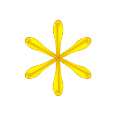 single flowers gold ornate isolated on white background, luxury flower petal gold simple, golden flowers object metal sculpture, illustration of deluxe golden flower, clip art flowers luxurious gold