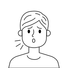 man coughing sick isolated icon vector illustration design