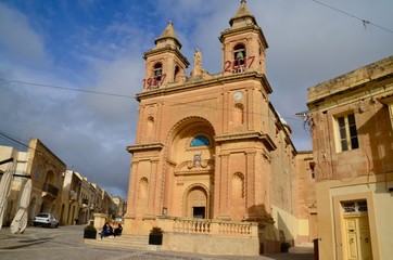 Fototapeta na wymiar Malta, Marsa Scirocco - Marsaxlokk, Parish Church of Our Lady of Pompeii