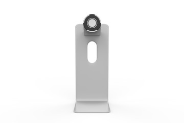 Portable aluminum alloy stand bracket support holder for computer monitor. 3d illustration