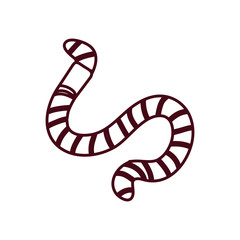 worm insect icon, line style