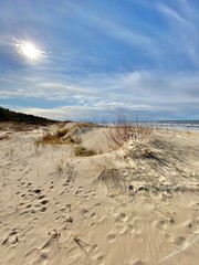 Baltic Sea spring coast  sea  beach Lilaste Latvia