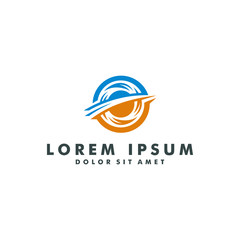 Abstract circle logo design icon vector