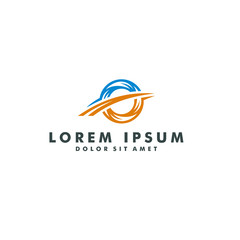 Abstract circle logo design icon vector