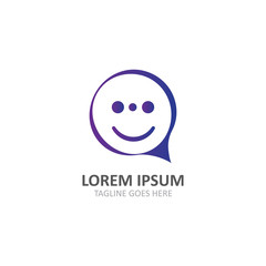 Speech bubble logo symbol communication creative template design