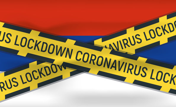 Serbia Flag Icon And Logo, Coronovirus Lockdown, Covid 19, World Epidemic, Pandemic. National Flag Banner And Template.