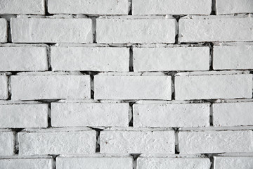 White grunge brick wall background