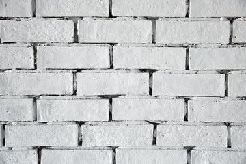 White grunge brick wall background