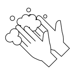 cleaning hands washing isolated icon vector illustration design