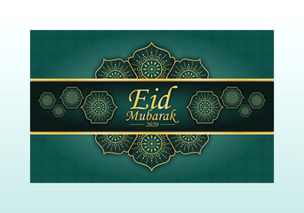 Eid Mubarak 2020 Colorful Greeting Card Design