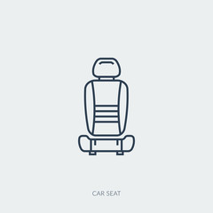 Vector outline icon of car part - single seat