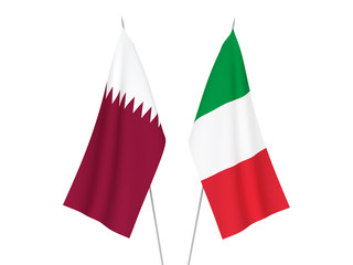 Italy and Qatar flags
