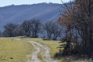 Paysage dans la région des Abruzzes en Italie