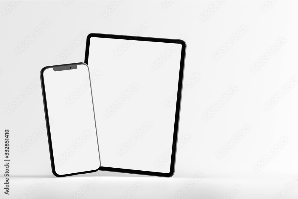Poster mock up of device - 3d rendering