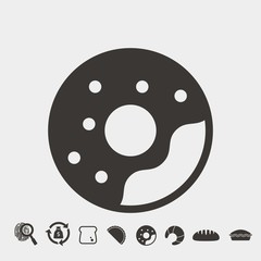doughnut icon vector illustration and symbol for website and graphic design
