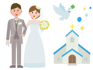 結婚式　披露宴　セット　イラスト