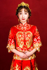 Brides in ancient Asian red