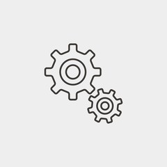 gear setting icon vector illustration and symbol for website and graphic design