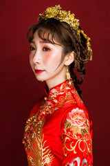 Brides in ancient Asian red