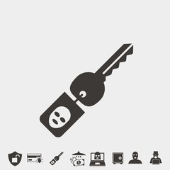hacker access key icon vector illustration and symbol for website and graphic design