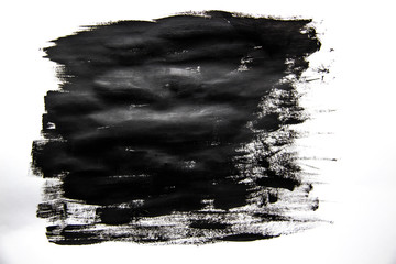 Abstract black painting on the paper. Hand drawn brush stroke,black paintings background. Abstract...