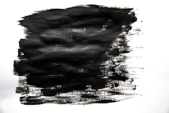 Abstract black painting on the paper. Hand drawn brush stroke,black paintings background. Abstract pattern contemporary art for background can be used in design