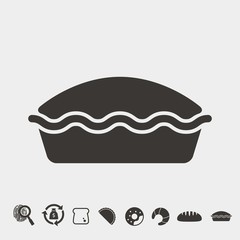 pan cake icon vector illustration and symbol for website and graphic design