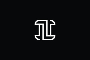 Minimal elegant monogram art logo. Outstanding professional trendy awesome artistic IZ ZI initial based Alphabet icon logo. Premium Business logo White color on black background