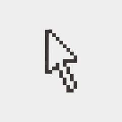 pixel cursor icon vector illustration and symbol for website and graphic design