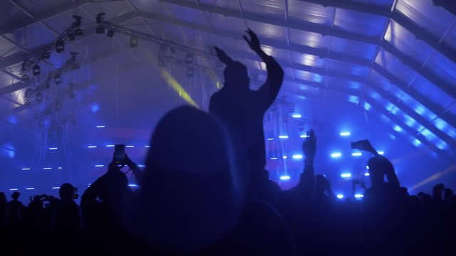 Man Dancing on Shoulders During a Music Festival
