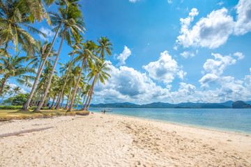 Coastal Scenery of El Nido, Palawan Island, The Philippines, a Popular Tourism Destination for Summer Vacation in Southeast Asia, with Tropical Climate and Beautiful Landscape.