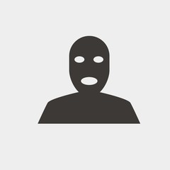 thief mask icon vector illustration and symbol for website and graphic design