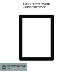 Ancient mystic egyptian symbol. Vector isolated editable black icon on white background. Egyptian paganism. Ancient egyptian religion. Hieroglyph. Magic amulets. Mystic Talisman.