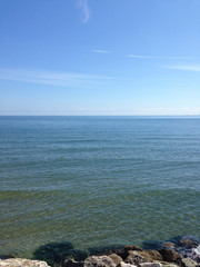 Blue and transparent water