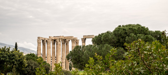 The Temple of Olympian Zeus, also known as the Olympieion or Columns of the Olympian Zeus, is a...