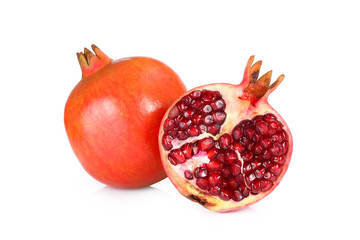 pomegranate fruits isolated on white background