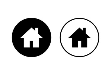 Home icons set on white background. House vector icon. Address