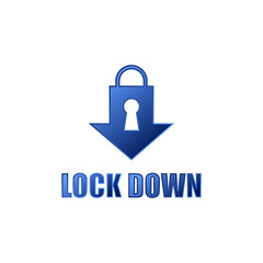 Lockdown logo design vector. icon lockdown. Global pandemic health warning concept