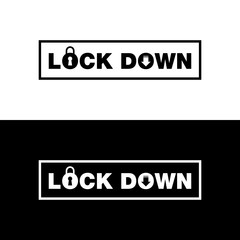 Fototapeta premium Lockdown logo design vector. icon lockdown. Global pandemic health warning concept