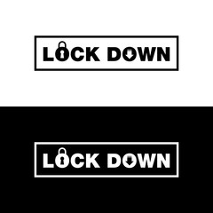 Lockdown logo design vector. icon lockdown. Global pandemic health warning concept