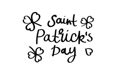 St.Patrick's day holiday pattern. Digital art, decorate poster with holiday symbols. Use it for print or web design creation. Vector illustration.