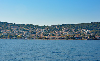 Fototapeta na wymiar Kinaliada, one of the Princes' Islands, also called Adalar, in the Sea of Marmara off the coast of Istanbul