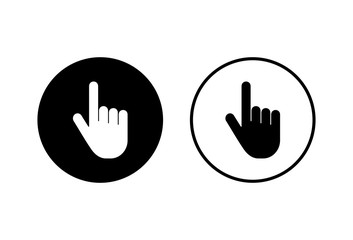 Hand cursor icons set on white background. Hand click icon. Finger pointer isolated vector