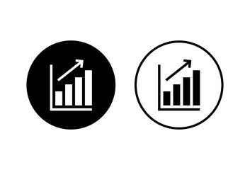 Growing graph Icons set on white background. Chart icon. Graph Icon in trendy flat style isolated on white background
