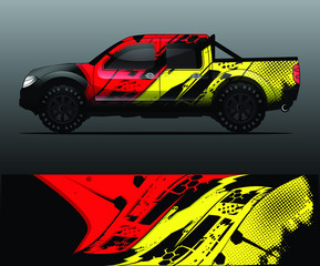 Naklejka premium truck decal graphic wrap vector, abstract background