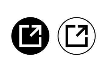Link icons set on white background. Link vector icon. External link symbol vector icon. Hyperlink symbol