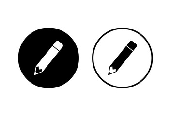 Pencil icons set on white background. Pencil vector icon