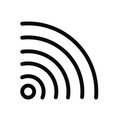Signal icon , data celuler , concept design logo template emblem isolated illustration , network business connection wireless , outline solid background white